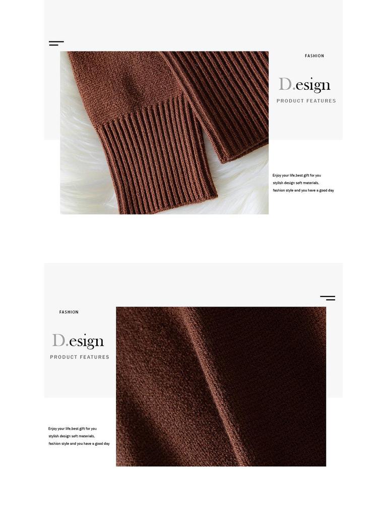 Damen einfarbiger Rippstrick Pullover - Herbst/Winter, Lockerer Schnitt, Rundhalsausschnitt, Lässiger Stil