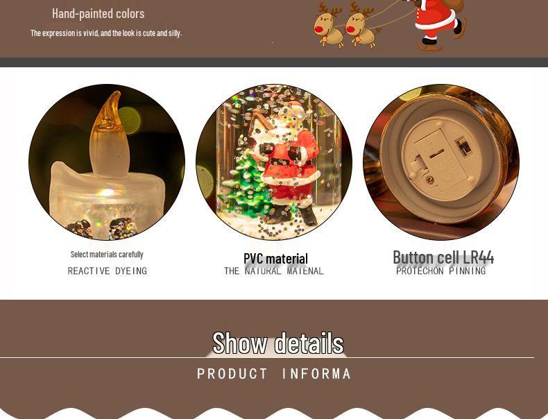 Cross-border Christmas Snowflake Candle and Crystal Ball Lights - Creative Christmas Gifts