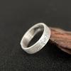 9999 Sterling Silver Adjustable Ring with Auspicious Words – Unisex Chinese Style Safety Charm