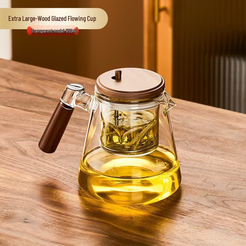 Youluo Walnut Wood & Glass Teapot with Magnetic Infuser
