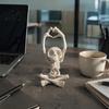 Funky Home Accent Piece Heart-Matching Skull Ornament 3D Printed Skeleton Statue Gothic Novelty Bone Texture Statue Compact Size Sculpture