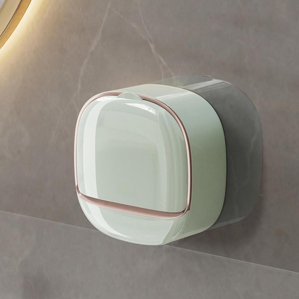 Soap Dish with Drainage Box Punch-Free Soap Holder Bathroom Drain  Box Flip Drain  Storage Case Bathroom Accessories