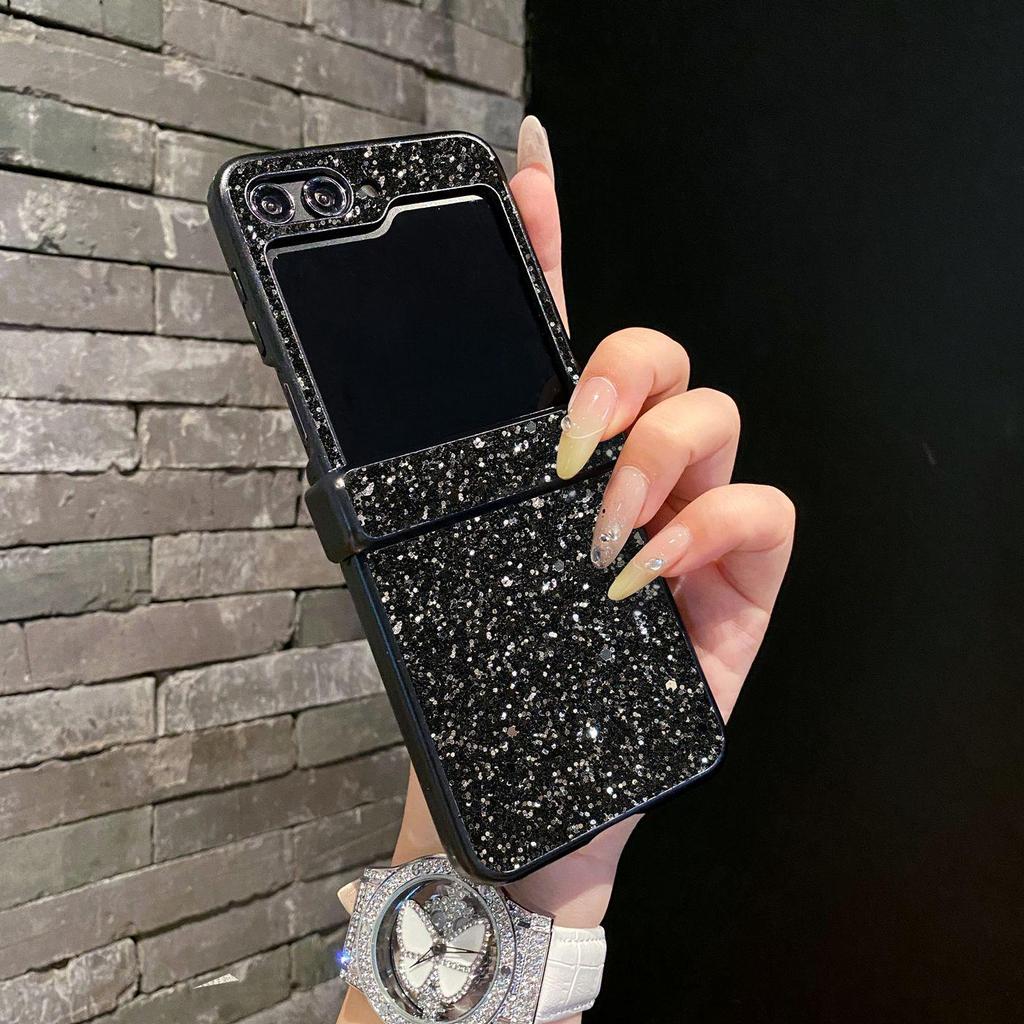 Husă de lux cu sclipici mat pentru Samsung Z Flip7: Protecție cu acoperire completă pentru ZFlip6