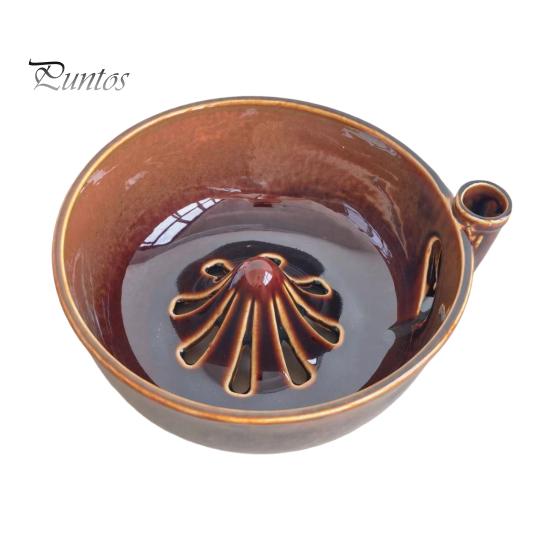 Durable Ceramic Wash Basin Self Rinsing Bowl, with Hollow Drain Holes, Swirl-Flow Berry Kitchen Draining Bowl Washing Fruit Rinse for Counter