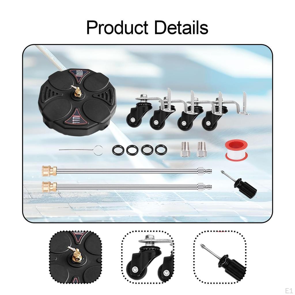 Pressure Washer Surface Cleaner 13 Inch Heavy Duty Cleaning Tool 2500 PSI Power