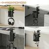 Drink Holder Headphone Stand Desk Headset Earphone Easy Installation 2-in-1 & - Accessory, Holder/Hanger, Storage, (Black/Rotating)