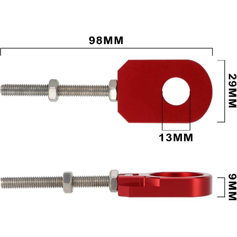 Motorcycle 2pcs 12mm Chain Adjuster Tensioner Swingarm Spool Tensioner Tension Adjuster CNC Universal for CRF 110 CRF110 CRF110F CRF110F 2013-2025