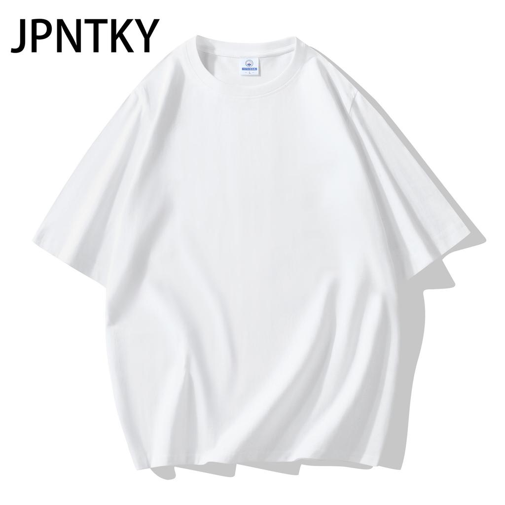 JPNTKY Cotton Short Sleeve T-shirt Men's Fashion Loose Half Sleeve Shirt Printed Compassionate Shirt