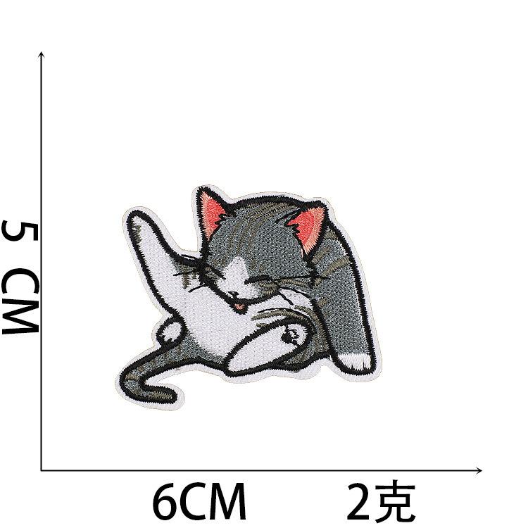 New Cat Family Computer Embroidery Cloth Sticker Cartoon Kitten Patch Sticker Clothes Decoration Embroidery Chapter Label Ironing