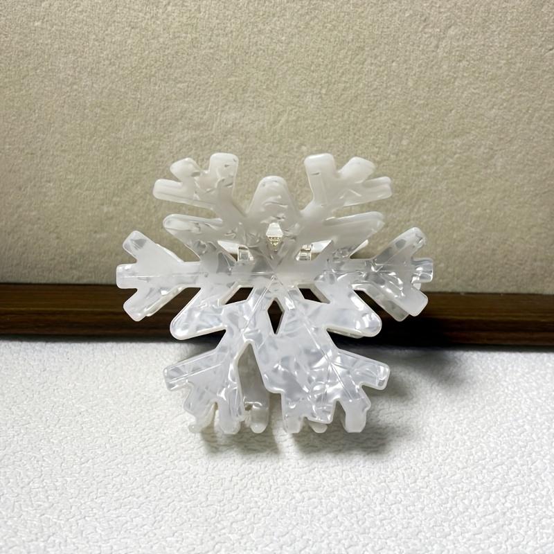 1pc Large Snowflake Hair Clip - Heavy Duty Hair Grip, Elegant Winter Hairpin for Women, Non-Slip Hair Claw for Everyday,Fashion