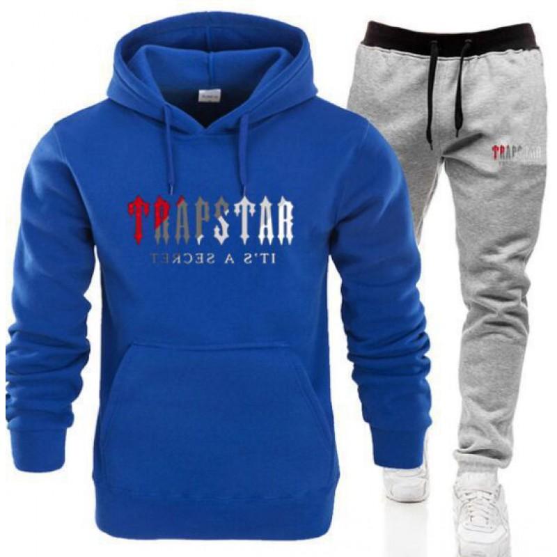 

TRAPSTAR Letter Printed Men s Women s Sportswear Set Hoodie Fashionable Fleece Sweatshirt Men M