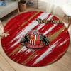 Sunderland A.F Custom Name Round Area Rug,Carpet Rug for Living Room Bedroom Sofa Playroom Decor,Non-slip Floor Mat