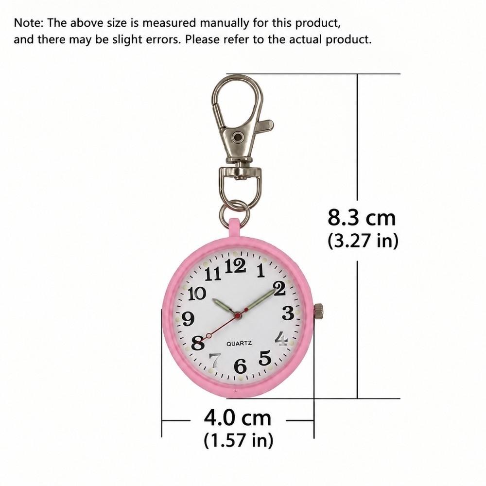 Mini Pocket Watch Round Keychain Watch Unisex Quartz Clock Elderly