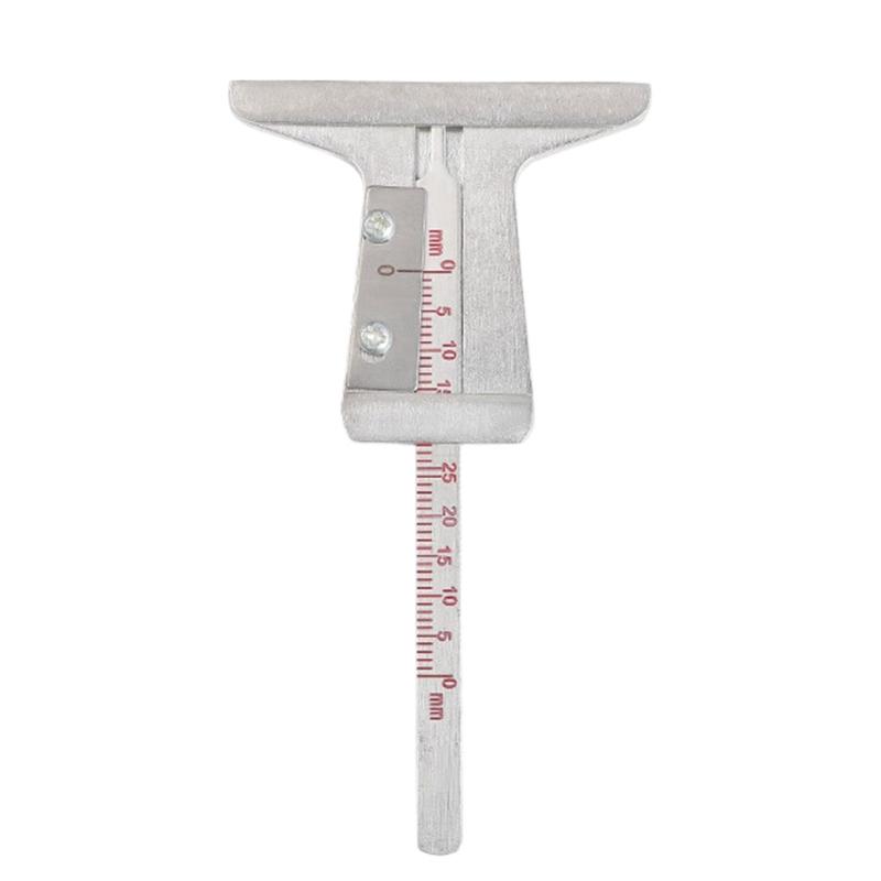 Rustproof Stainless Steel Tire Depth Gauge Measuring Tool Featuring Easy to Read Marking Ideal for Car and Bike Tires