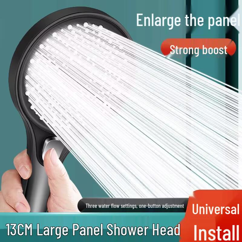 High-Pressure Three-Speed Large Area Shower Head with Enhanced Water Output