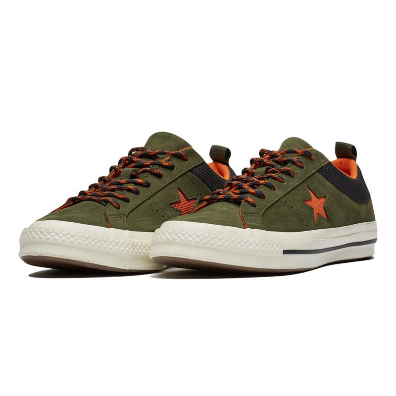Converse One Star non-slip and wear-resistant low-top board shoes for men and women in dark green