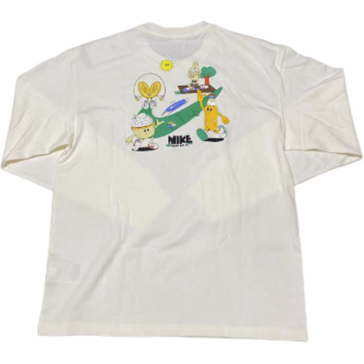 Nike Round Neck Fashion Versatile Pullover Long Sleeve Sweatshirt Men Sweatshirt White FN0253-133