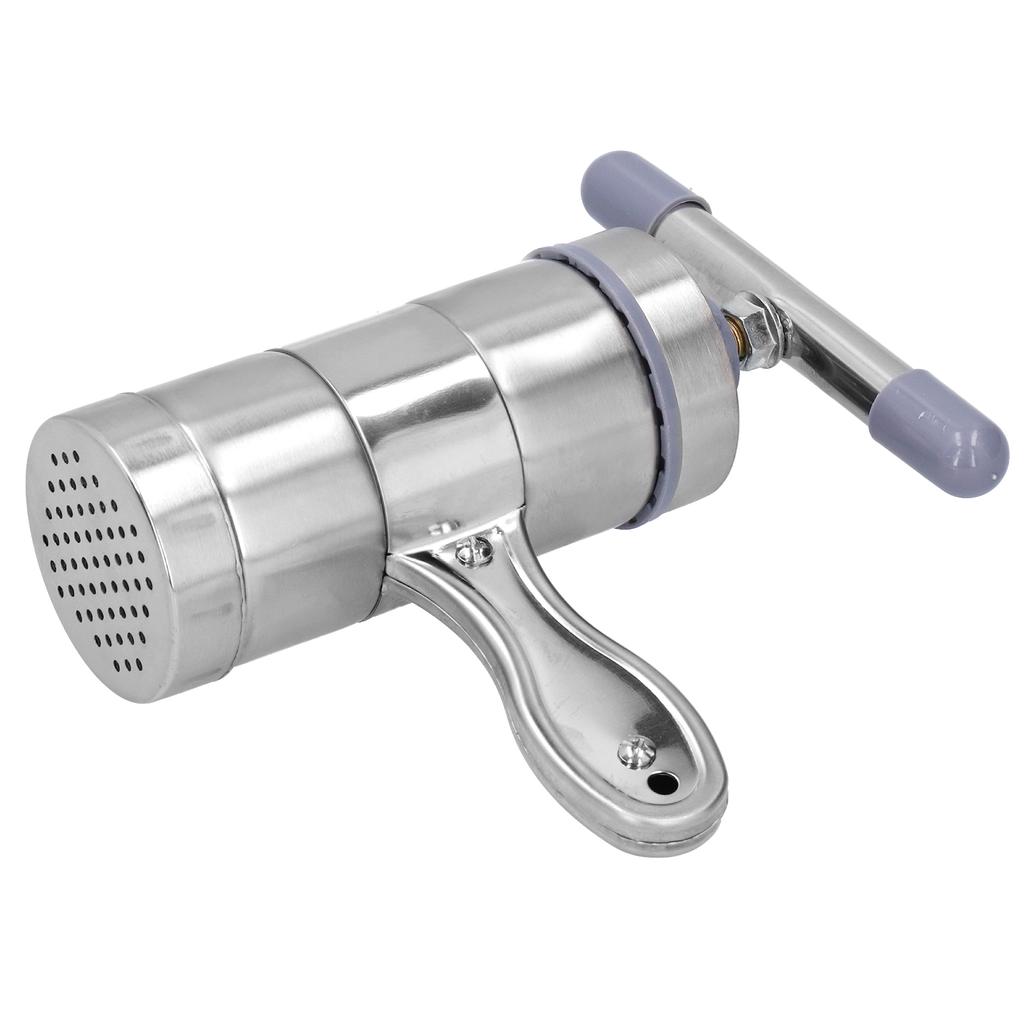 Stainless Steel Manual Noodle Maker Pasta Press Machine with 5 Mold Head Kitchen Accessory