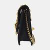 [Pre-Owned] Sylvie Gold Buckle Striped Web Chain Shoulder Strap Leather Crossbody Bag - Good #1JVO72H
