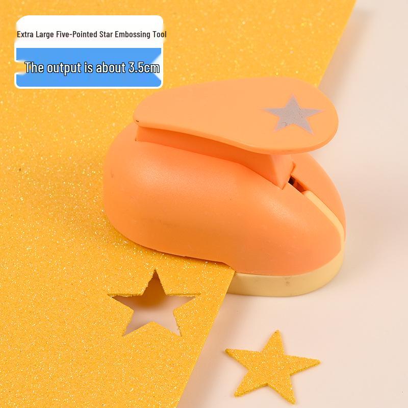 Children's DIY Embossing Machine: Easy Large Flower Punch for Kindergarten Craft and Paper-Cutting Projects