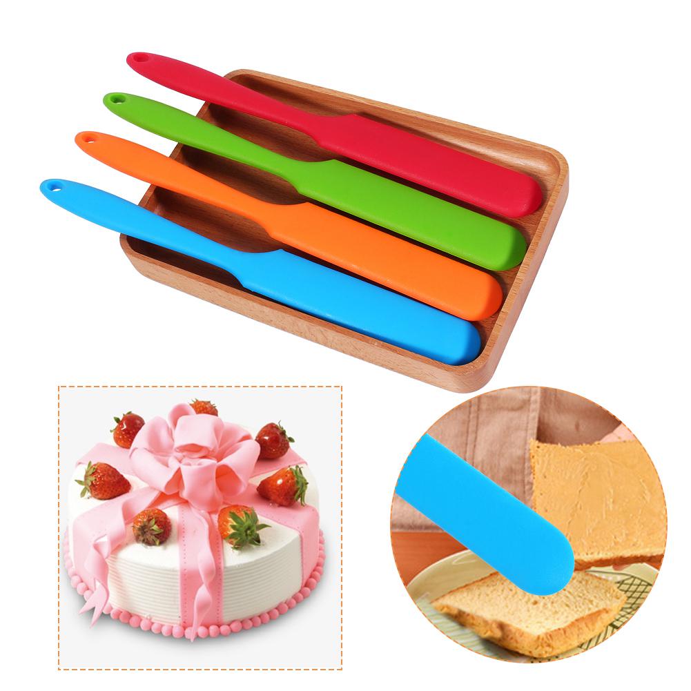 Brush Scraper Silicone Kitchen Cake Cream Butter Spatula Mixing Batter Scraper Brush Handle Silicone Baking Cook Tool Spatula