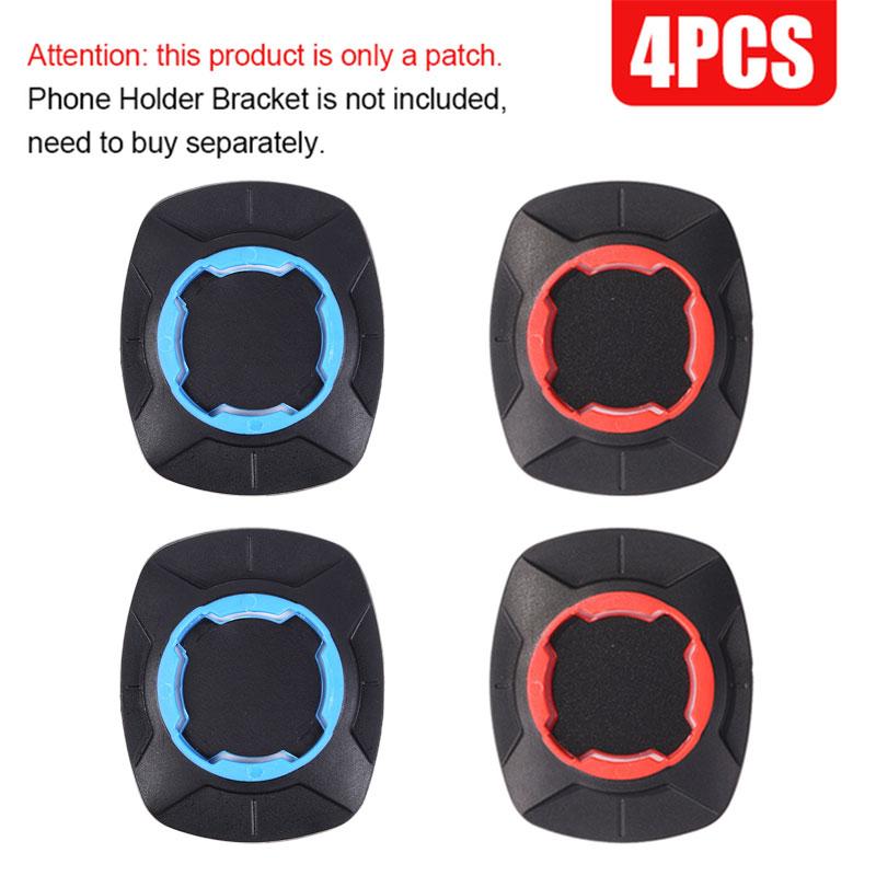 

4 шт. универсальный держатель для смартфона, вращающийся руль, поддержка телефона, крепежные зажимы, велосипедный мобильный замок, защитный замок 2pcs blue 2pcs red