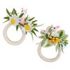 Fun Whimsical Easters Rabbit Eggs Shape Napkin Rings For Childrens Birthday Parties Easy Cleaning Plastic Materials