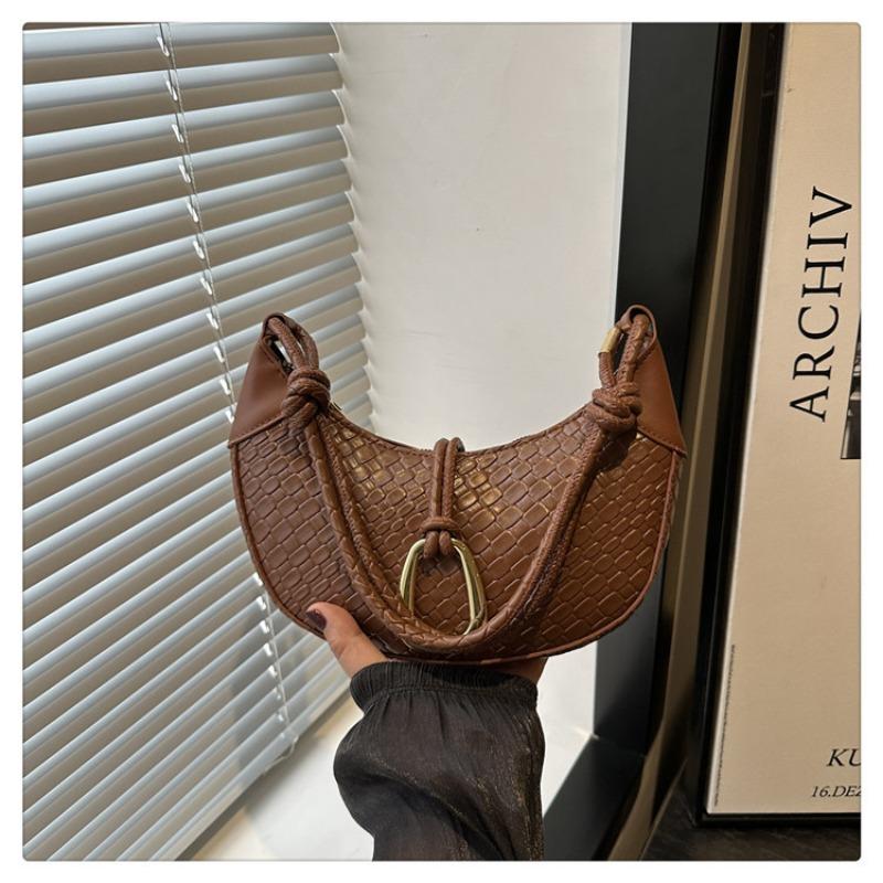 

Новая плетёная сумка подмышку с пряжкой, большая вместимость, нишевый дизайн, наплечная сумка, модная, универсальная, сумка-мессенджер, женская сумка