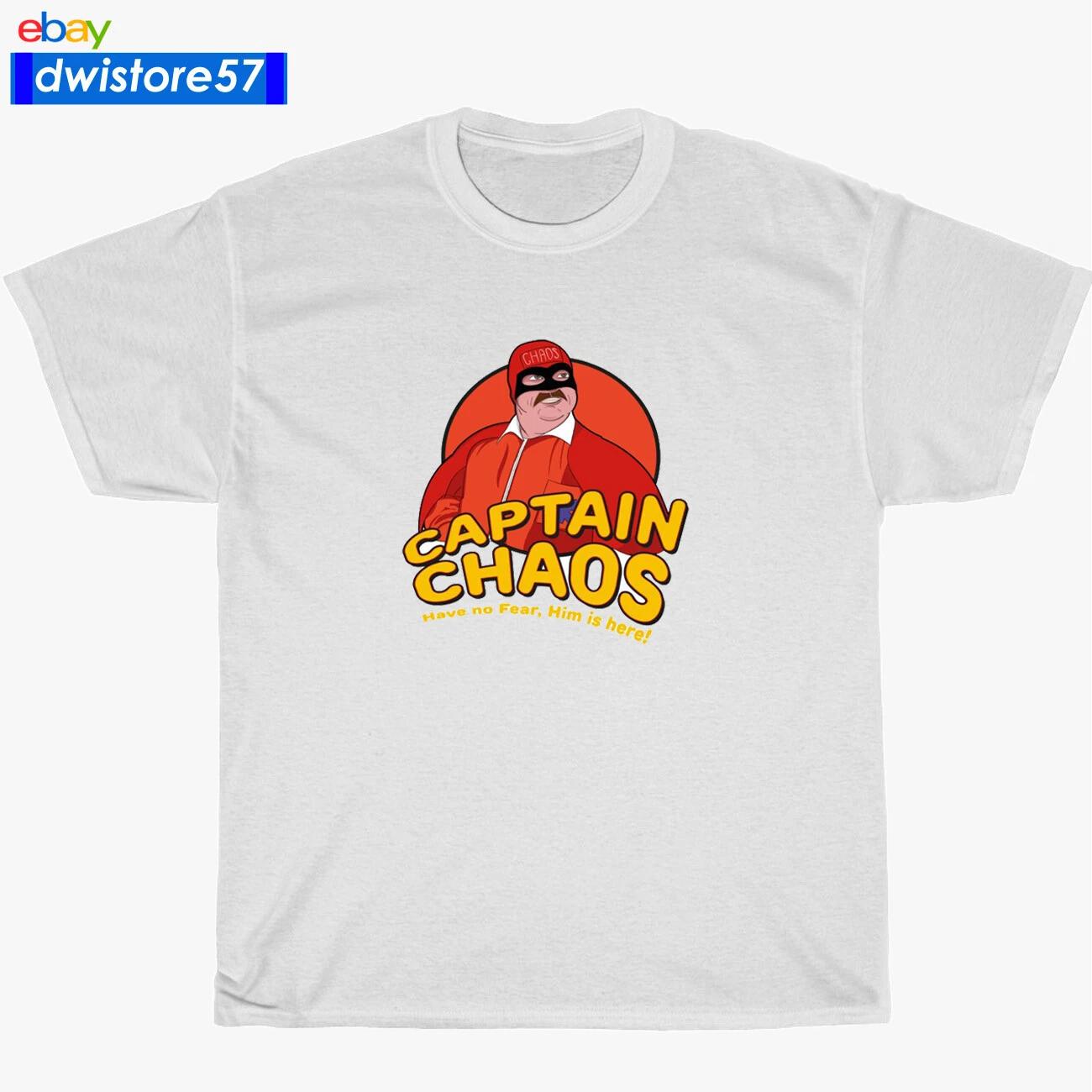 New Shirt Captain Chaos Logo Black/Navy/White/Grey Men s T-Shirt S-5XL M