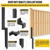 Steel Fence Support Pin Repair Stake Stabilizers 33.6Inch Fit for Fixing Tilted/Broken Wood Fence Post Easy Installation
