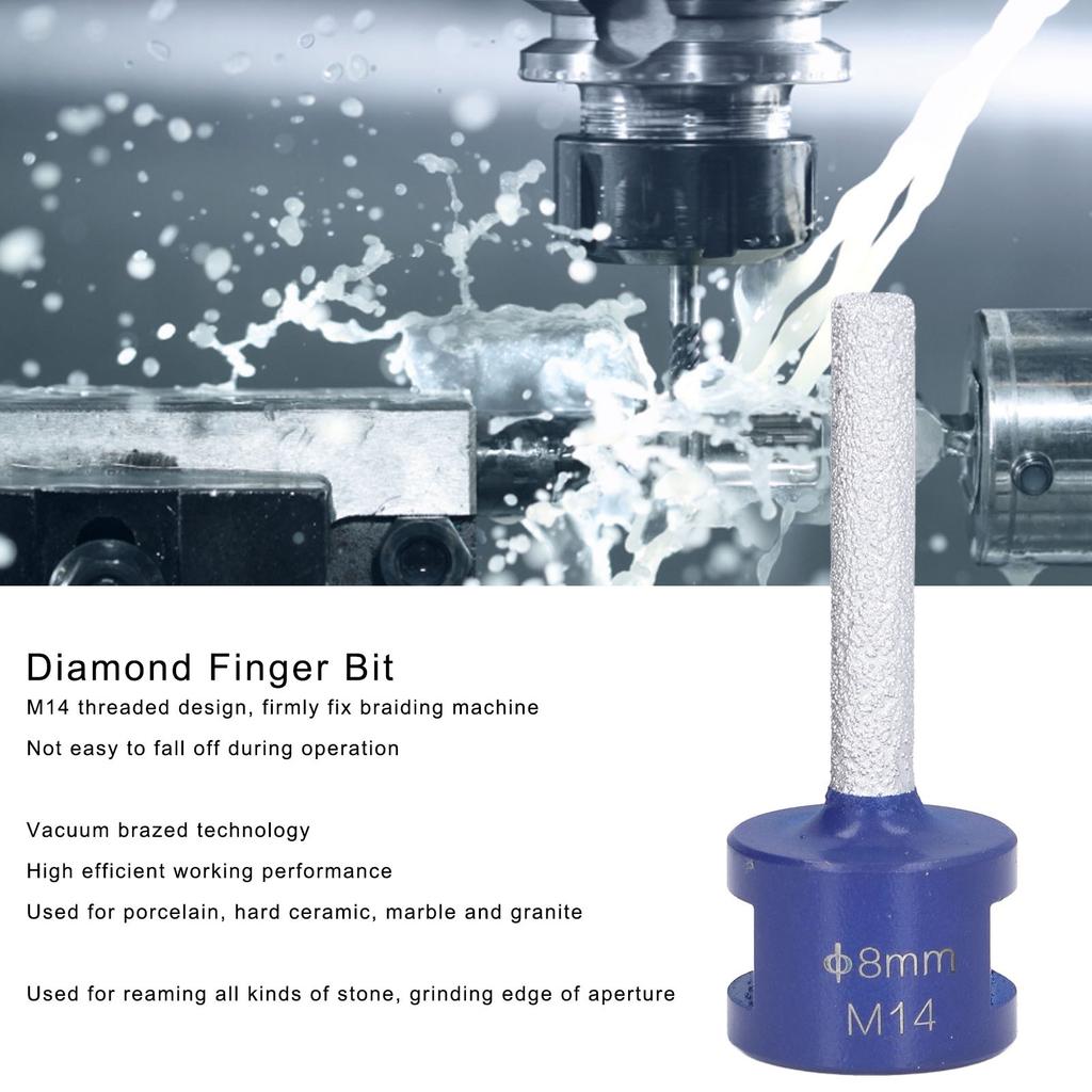 Finger Bit Vacuum Brazing Welding Milling Cutter Thrd for Porcelain Hard Ceramic