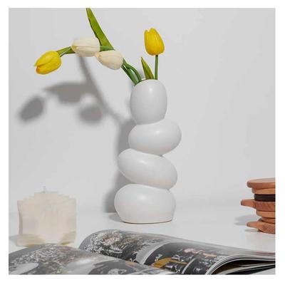 Dekorative Keramikvase für Blumen, Pampasgrasvase, Vase für Geldpflanze Lebende Pflanzen für Zuhause, Büro, Geschenke