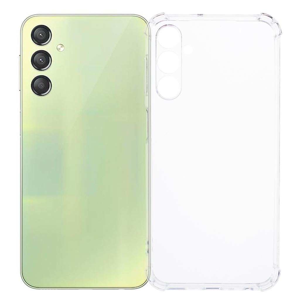 For Samsung Galaxy A24 4G (162.1 x 77.6 x 8.3mm) Clear Case Enhanced Four Corner TPU Protective Cover