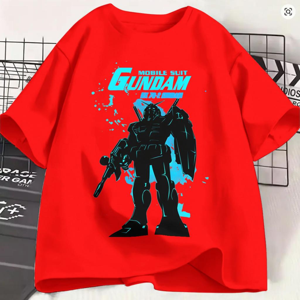 Gundam T Shirt Summer Pure Cotton T Shirts For Unisex Leisure Pattern Tshirt Short Sleeve Vintage Tees