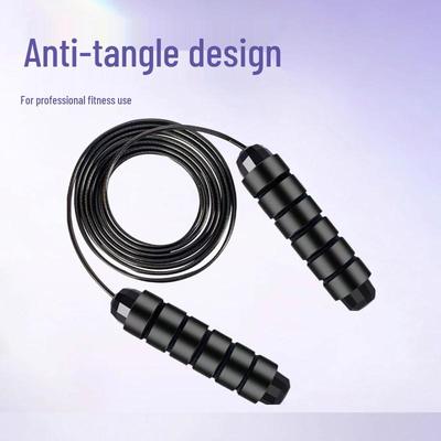 Jing Sheng PVC Steel Wire Skipping Rope with Weighted Bearings for Fitness and Fat Burning, Ideal for Primary and Secondary School Students