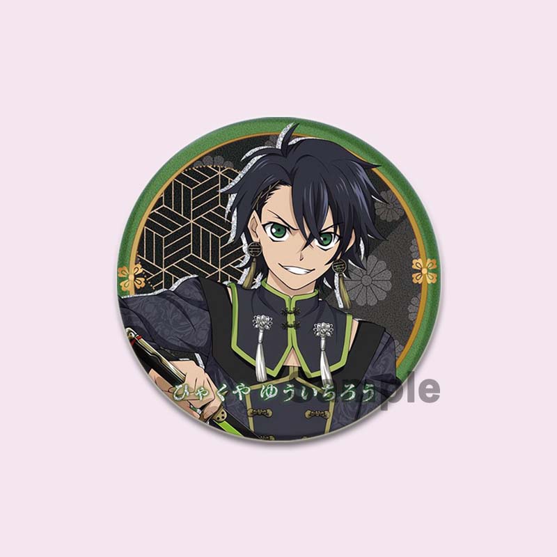 Cartoon Style Badge Anime Seraph of The End Brooches on Backpack Clothes Handmade Round Enamel Pins for Jewelry Gifts Accessorys KTJ