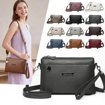 Mittleres Alter Muttertasche Damen PU Umhängetasche Mehrschichtige Umhängetasche