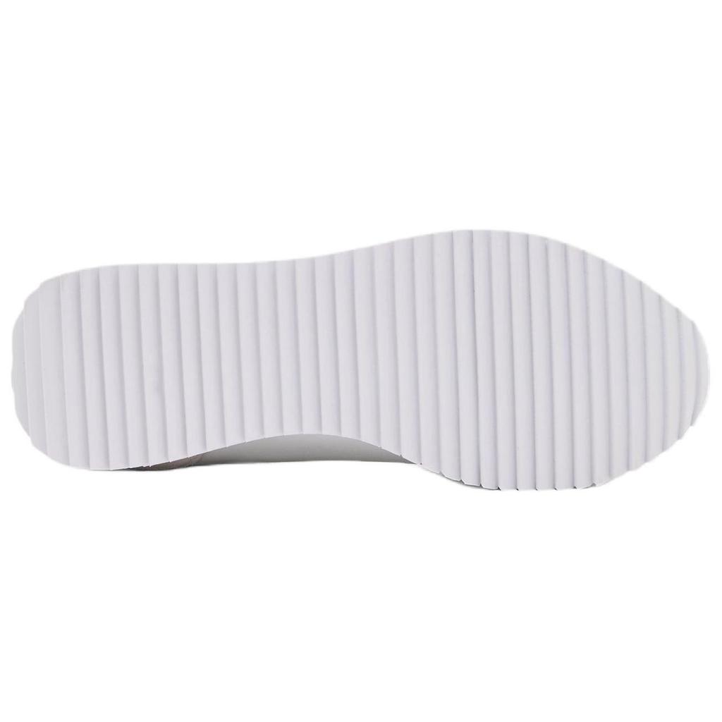 Emporio Armani EA7 PU Polyester Leather Nylon Round Toe Lace-Up Flat Low-Top Casual Shoes Unisex Sneakers White X8X101XK257U426