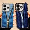 Retro Zipper Jeans Pattern Soft Phone Case For Xiaomi Poco X7 X8 Pro Max X6 X5 X3 F8 Ultra F7 M8 M7 M5S Redmi 15C 15A 15 14C 13C