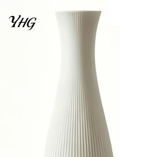 Handmade Style Vase for Floral Arrangements 3D Printed Ribbed Vase, Modern Minimalist Flower Container Dried and Flowers Artificial Flowers,