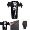 Silky And Textured Halloween Skeleton Ghost Cosplay Costume Set