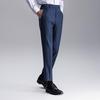 Baoxiniao Men's Slim-Fit Plaid Wool Dress Pants