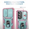Funda tipo soporte de tres capas para Samsung Galaxy S25 FE Ultra S24 S23 Plus S21 S22 A17 5G A16 A36 A56 A55 A35 A15 A54 A14 A53