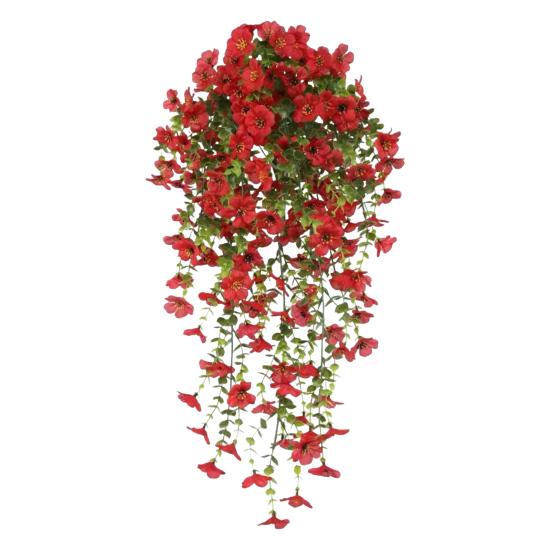 1/4 stk Hengende Kunstig Fiolett Blomst UV-bestandig Falsk Silke Blomst Bryllupsfest Innendørs Utendørs Hage Vegghengt Fusk Blomst Dekorasjon