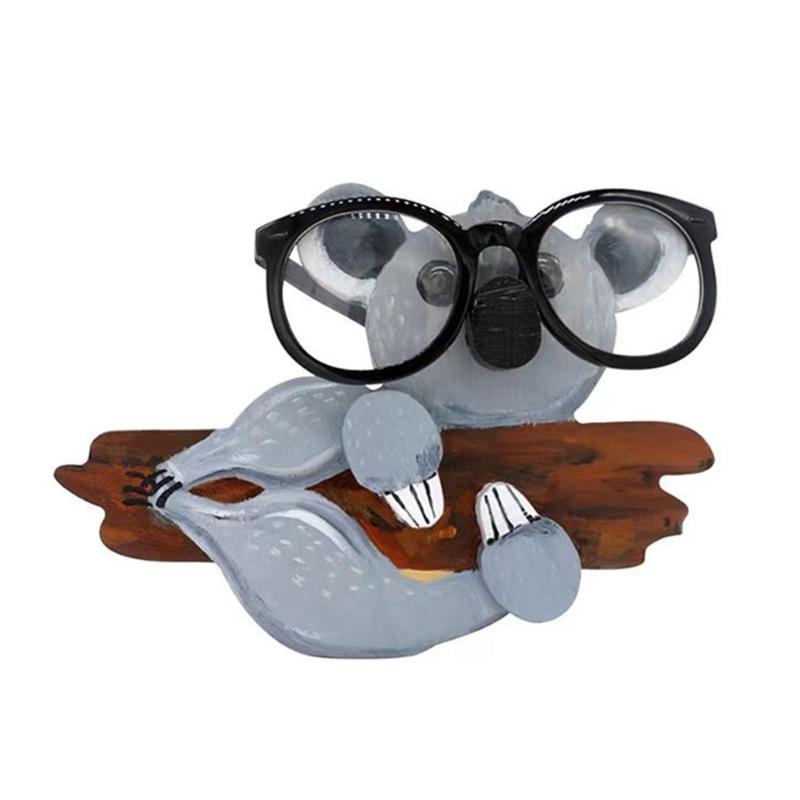 Animal Glasses Rack 3D Animal Wooden Carvings Sunglasses Display Rack Shelf Eyeglasses Show Stand Jewelry Holder X3UC