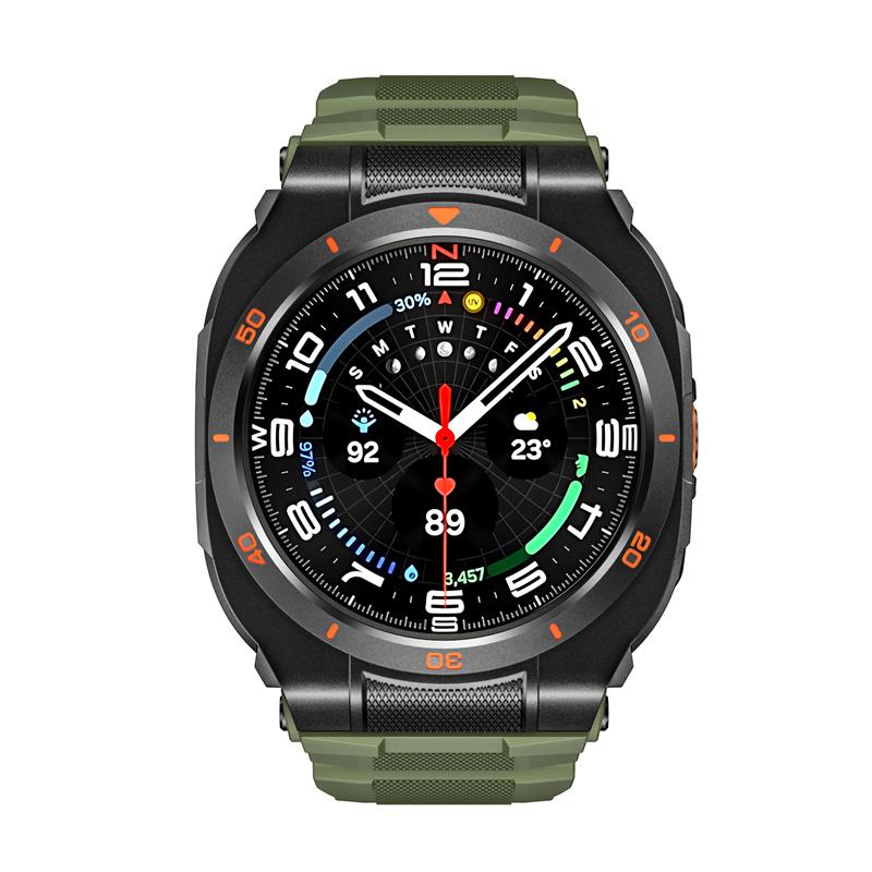 Metal Case+Strap for Samsung Galaxy Watch Ultra 47mm Strap Silicone Breathable Strap Replacement Band for Samsung Galaxy Ultra 2025/2024 Correa