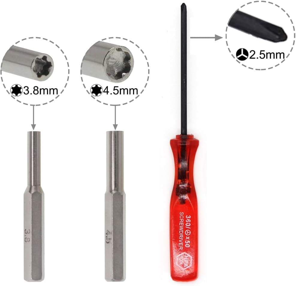 Special Screwdriver Kit for Super Boy Game Precision Screwdriver Set with and for and Replacement NES/64/Game Consoles, DTC-20 Screwdriver, Y-Shaped