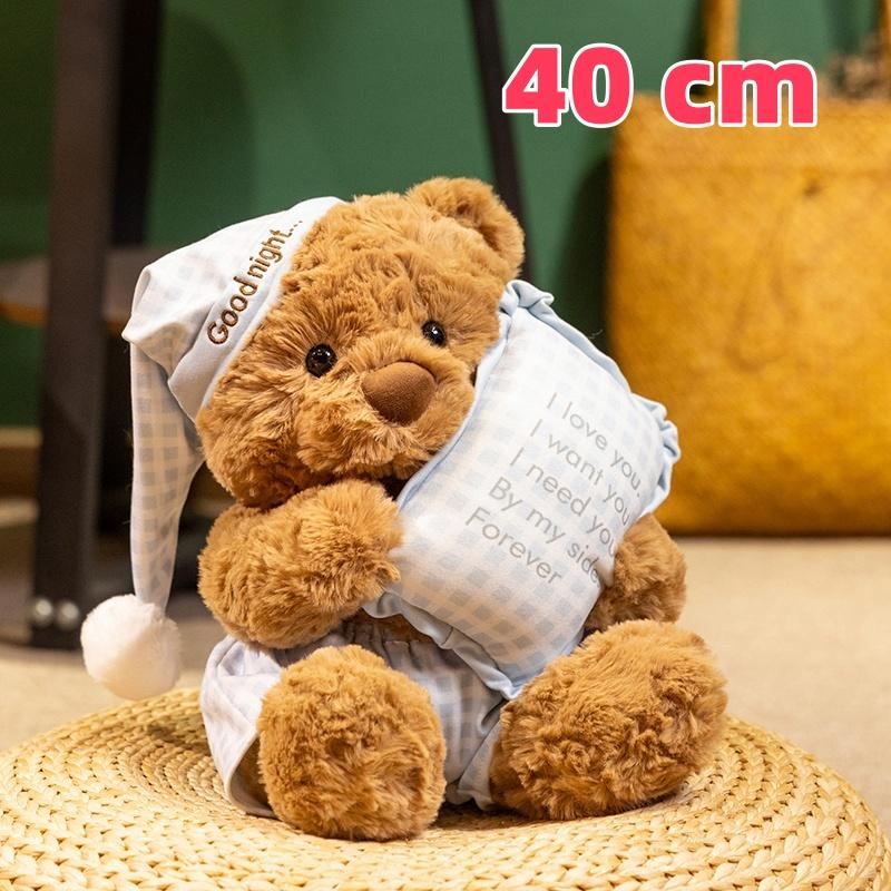 Sweet Love Confession Bear Plush Toys High Quality Cartoon Pajamas Bear Doll Lovely Kids Sleeping Companion Romantic Girls Gift