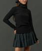 Sitipabjeu [Cp] Winter Vogue Knit Pleated Warm Turtleneck [Black]