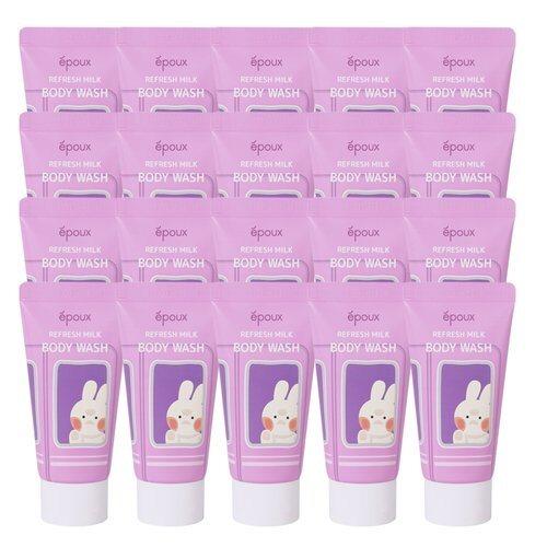 

[epoux] (20 pieces) epoux Refresh Travel Milk Body Wash 50ml / Mini. Portable. Toiletries. Amenities_636517